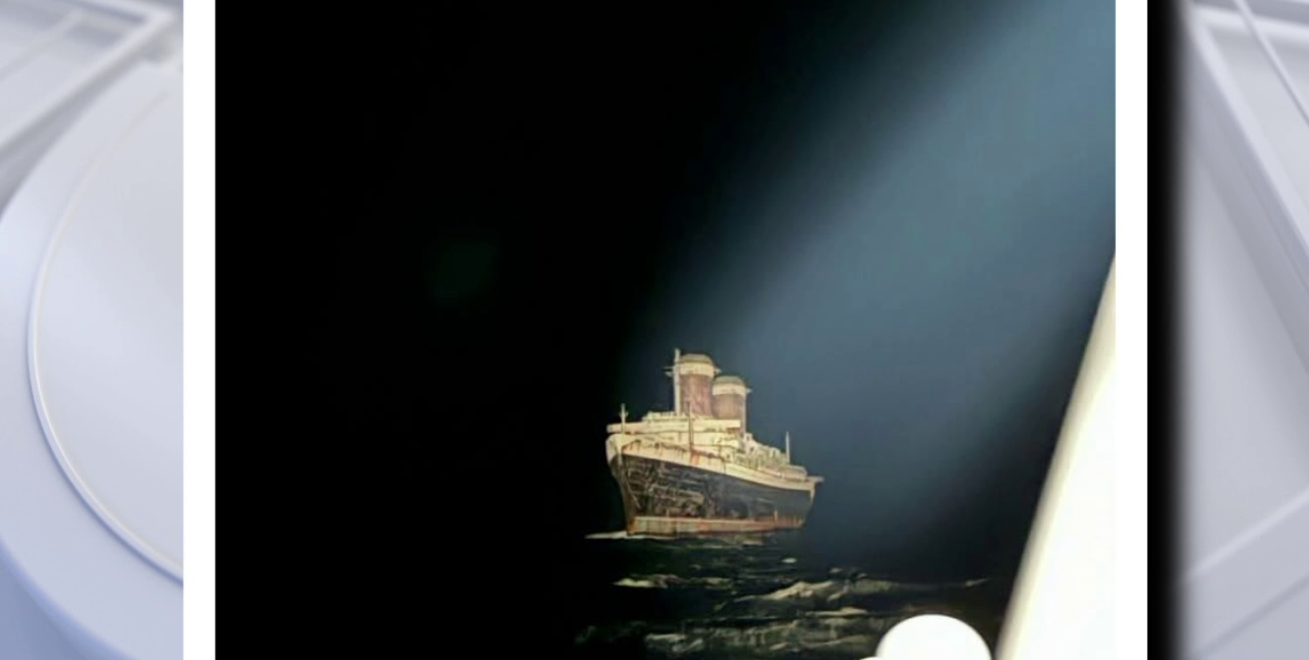 SS United States appears ghostly in photo from voyage to become artificial reef