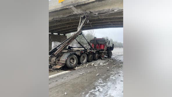 Crews begin repairing Ann Arbor Liberty Road bridge that was damaged by truck; I-94 closures expected