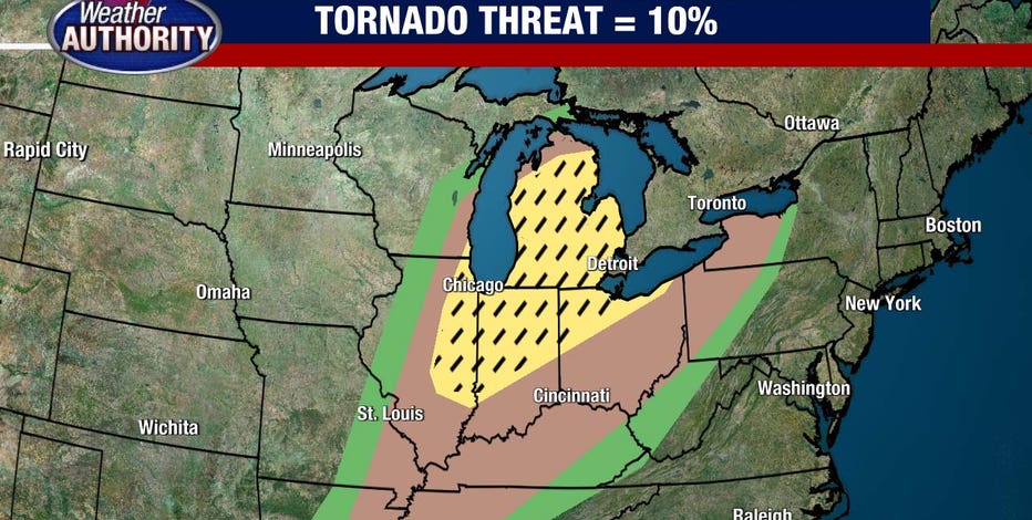 Michigan weather: Significant threat for thunderstorms and hail, isolated tornadoes possible