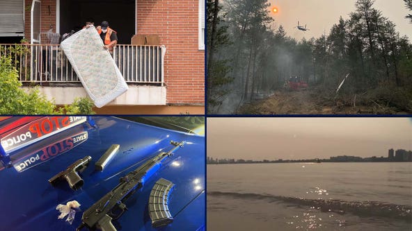 In-person eviction hearings resume • Michigan wildfire • Guns and drugs found during traffic stop