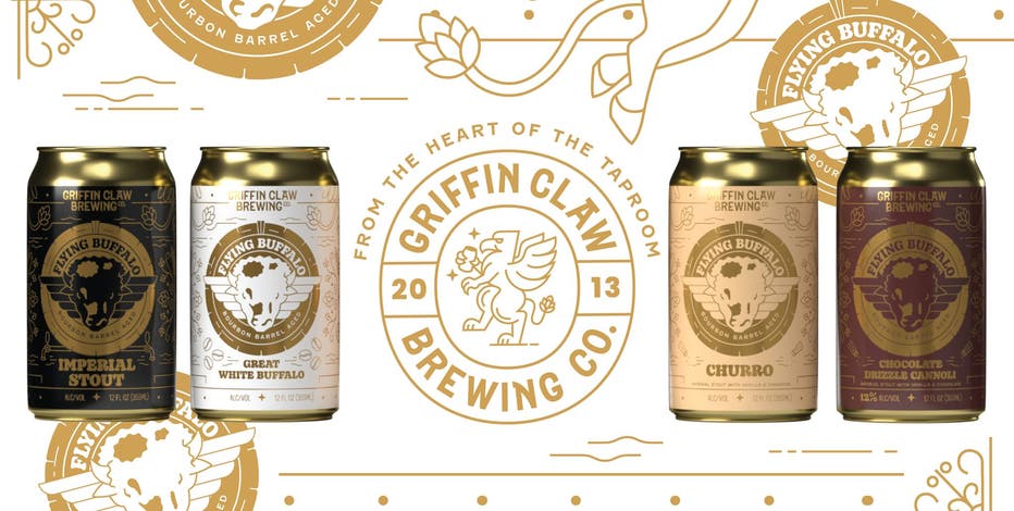Griffin Claw releasing 4 varieties of Flying Buffalo bourbon barrel-aged stouts this weekend