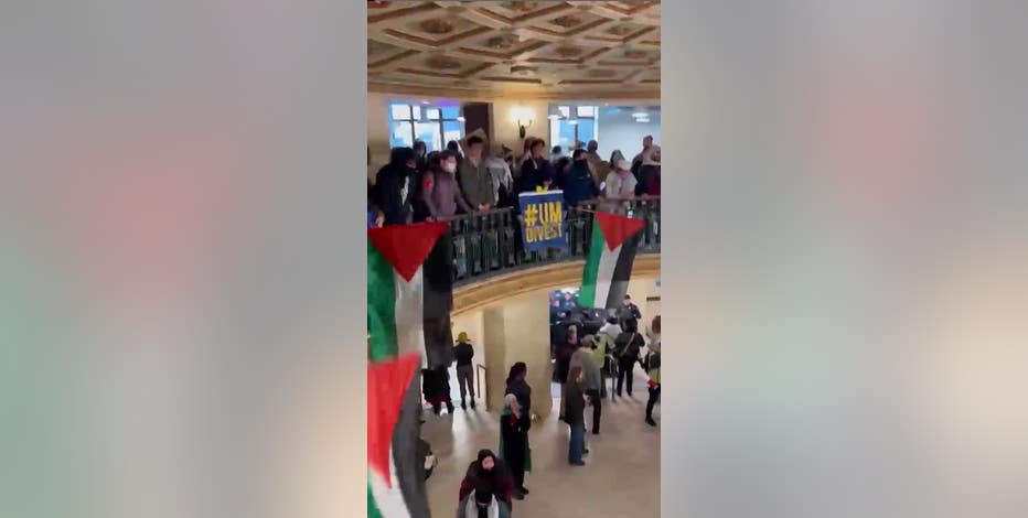 Pro-Palestinian protesters occupy University of Michigan administration building