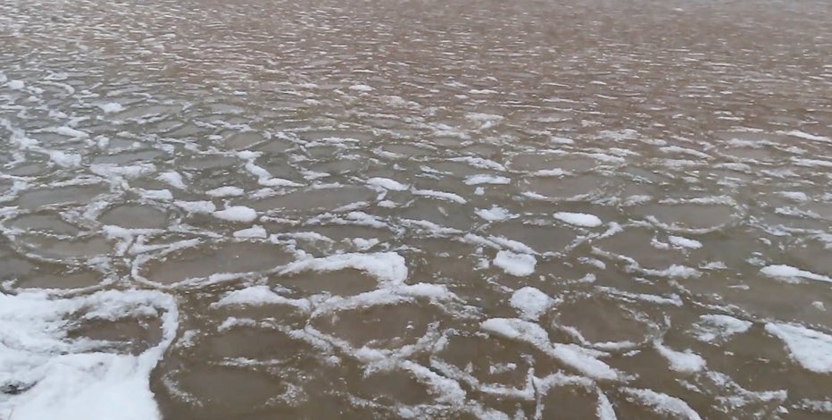 Pancake ice mesmerizes on Lake Superior