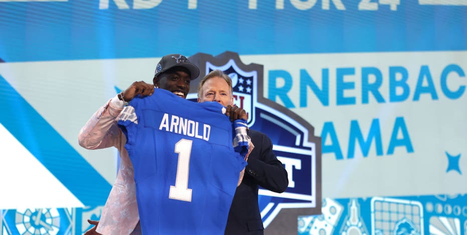 Lions trade up to take Alabama CB Terrion Arnold in 1st round of NFL Draft