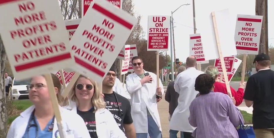 Doctors at Ascension St. John Hospital in Detroit go on strike