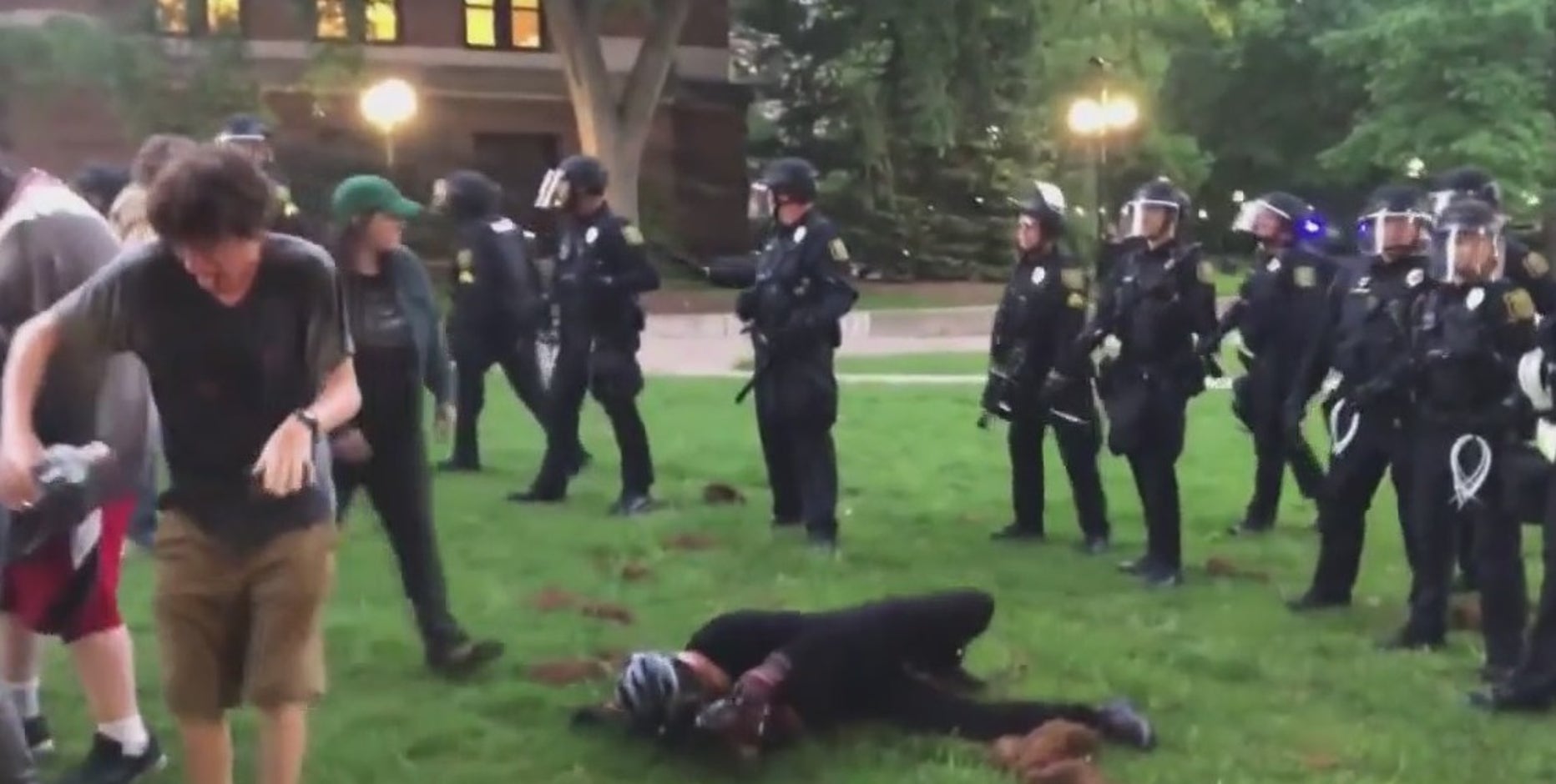 Four arrested, two hospitalized after U-M encampment cleared by police