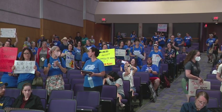 Community protests cuts, layoffs in Ann Arbor schools as school board votes