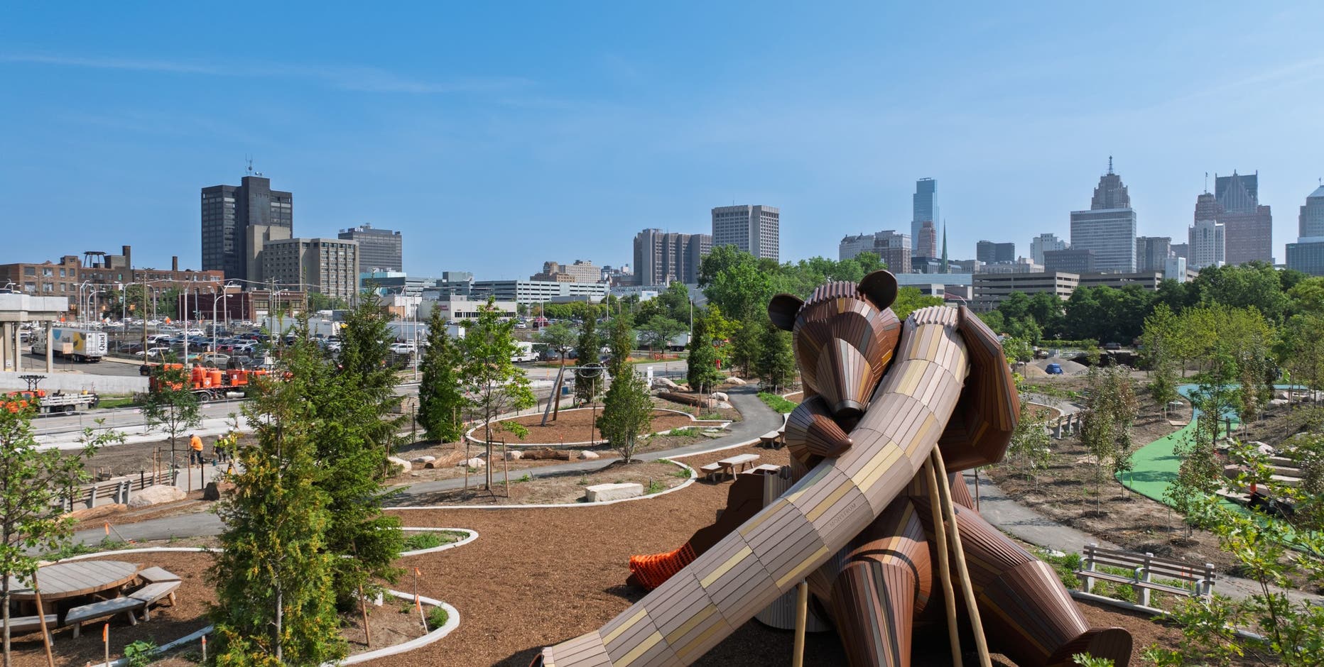 Detroit riverfront's Ralph Wilson Centennial Park opening in October