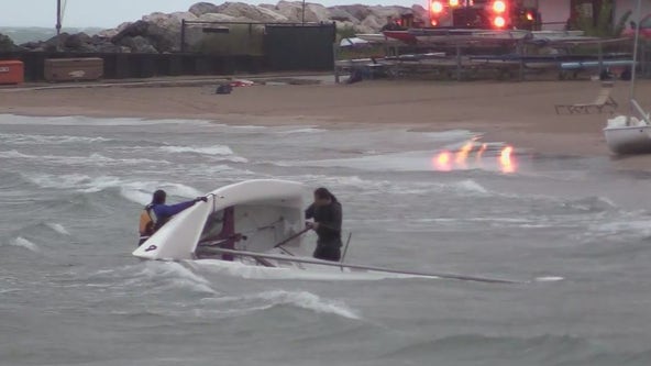 Evanston water rescue: 8 people rescued after 5 boats overturn on Lake Michigan