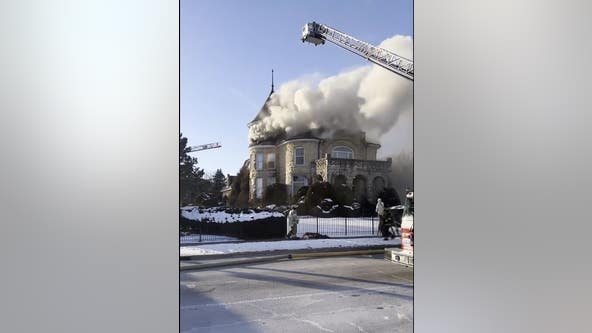 Fire erupts at Haley Mansion in Joliet