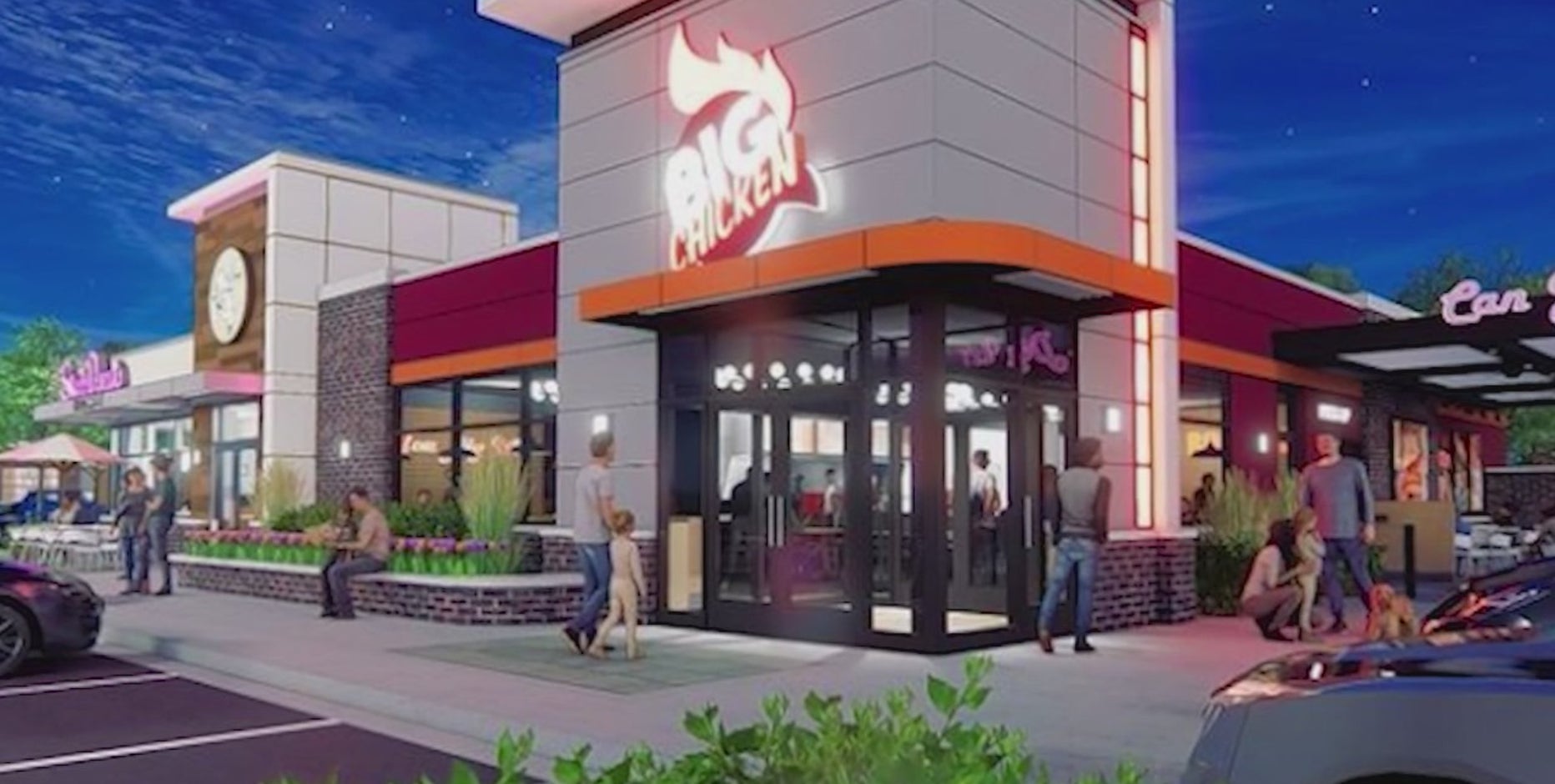 Shaq's Big Chicken lands in Rosemont, glazed donut sandwich unveiled at