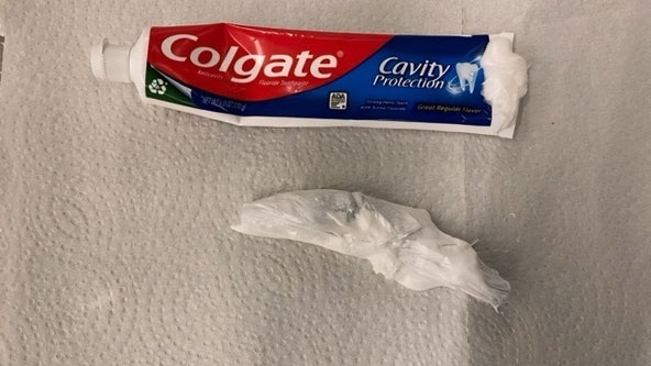 Midway police officers make unusual discovery inside tube of toothpaste