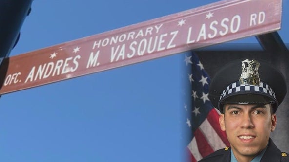 Street sign in West Lawn honors fallen Chicago officer Andres Vasquez-Lasso