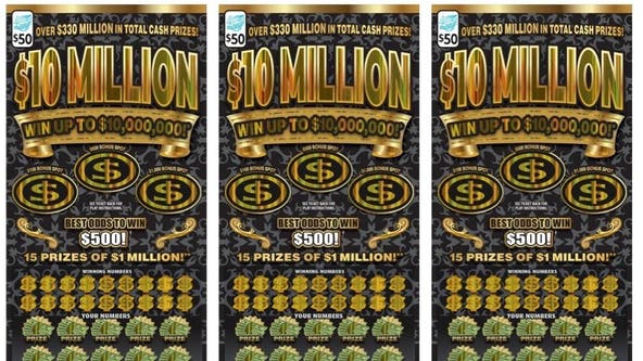 3 Illinois Lottery players win $1M prizes with scratch-off tickets