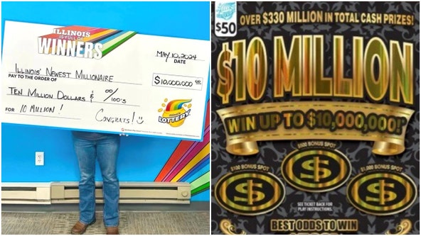 Illinois Lottery player wins $10M top prize on scratch-off game