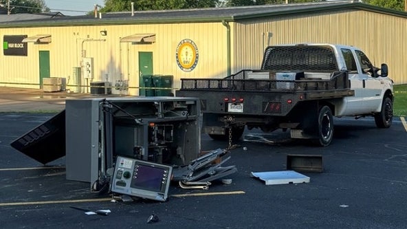 Indiana ATM theft: Suspects used Ford F-350 to pull machine off pedestal before stealing cash