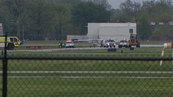 Small plane flips over at DuPage Airport due to high winds, FAA says