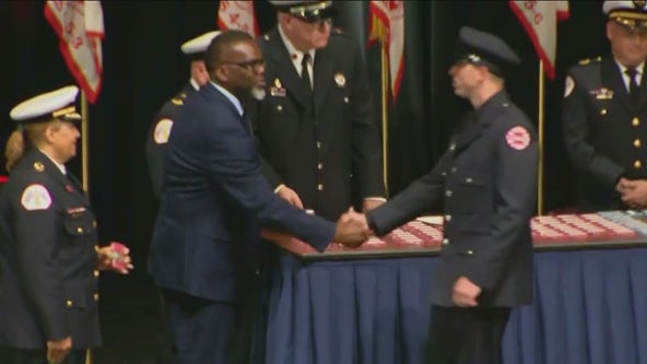 Chicago Mayor Brandon Johnson welcomes city's new first responders
