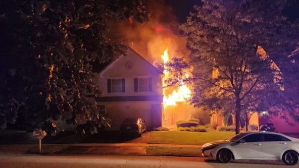 Firefighters battle blaze at Joliet townhouse