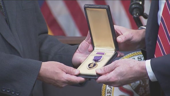 Chicago family reunited with late father's Purple Heart