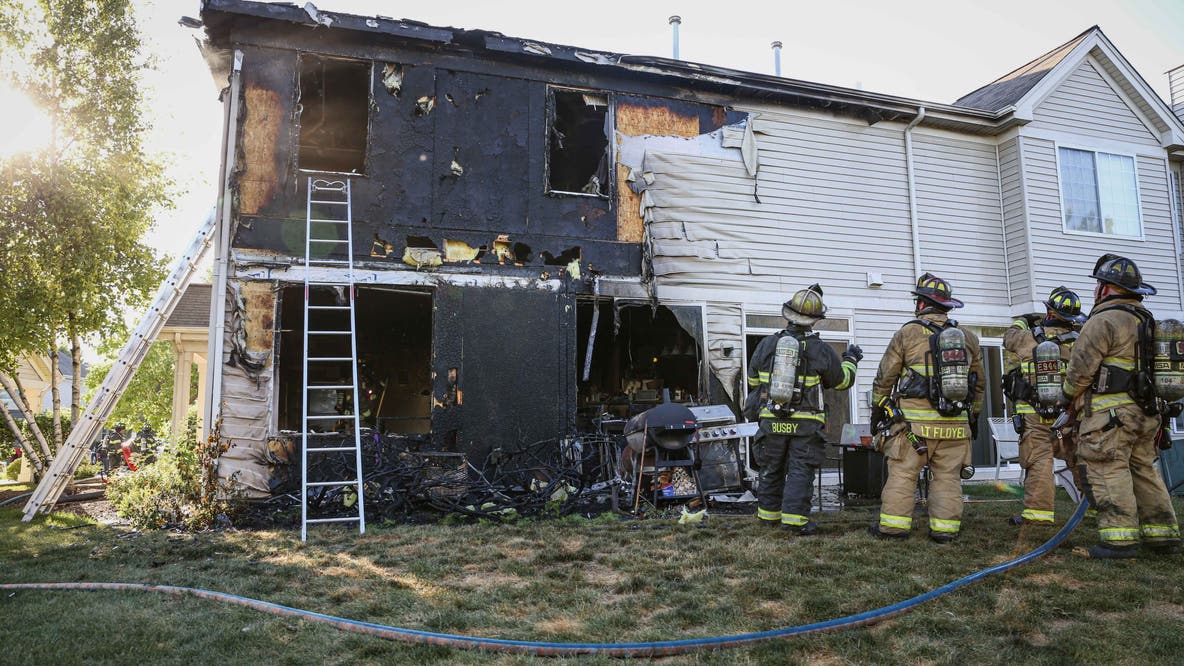 Lake in the Hills fire displaces family, injures one and damages neighboring home
