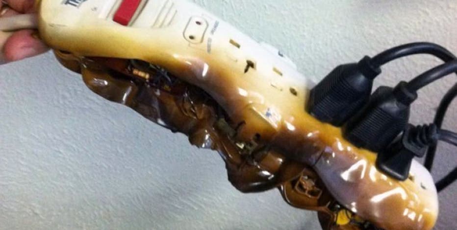 Here is why you don't plug space heaters into power strips
