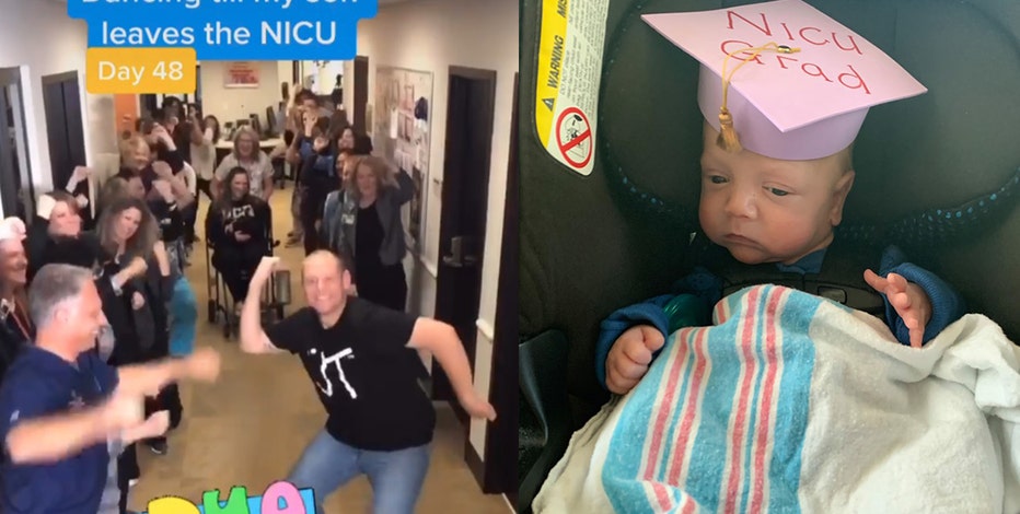 Viral 'TikTok' dad still dancing as wife and baby come home from Orlando hospital