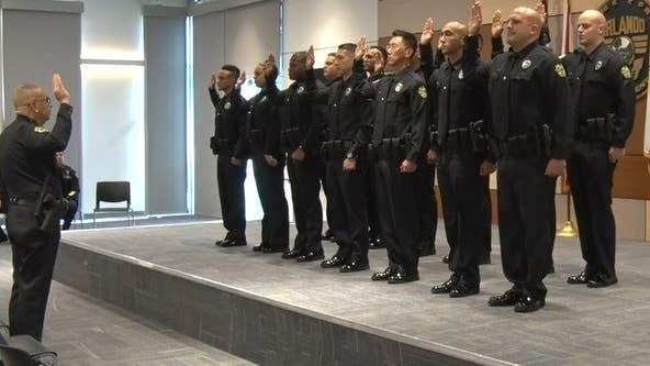 Orlando Police swear in new officers as they look to fill openings