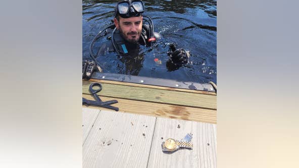 Florida dive team recovers $16K Rolex watch that fell in creek