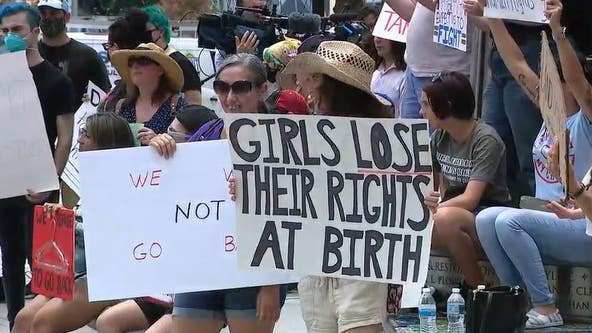 Protest for abortion rights held at Orlando City Hall on Saturday