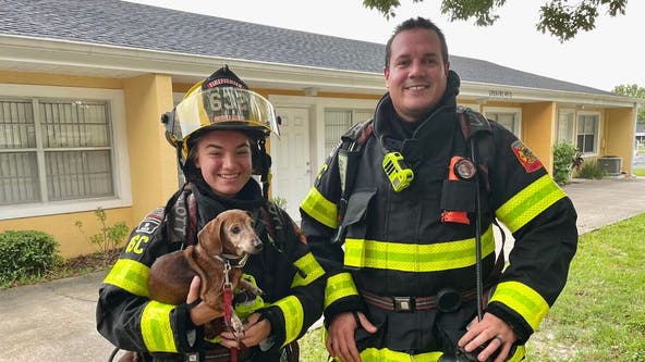 Central Florida firefighters rescue dog from fire at retirement home