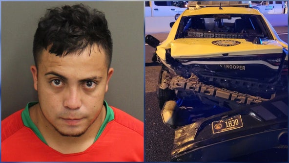 Suspected DUI driver slams into FHP patrol car in Orange County