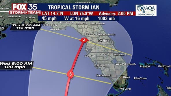Tropical Storm Ian expected to 'rapidly strengthen' into a Category 3 hurricane on path to Florida