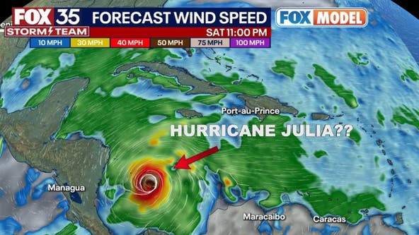 Disturbance in the Caribbean could become Tropical Storm Julia