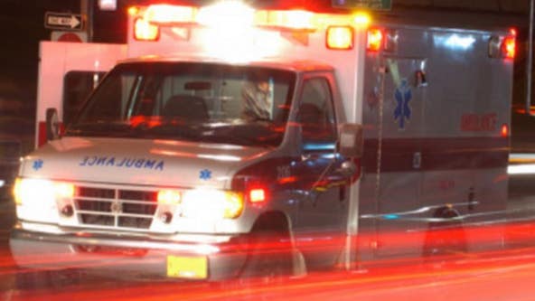Person hospitalized after being hit by a train, police say