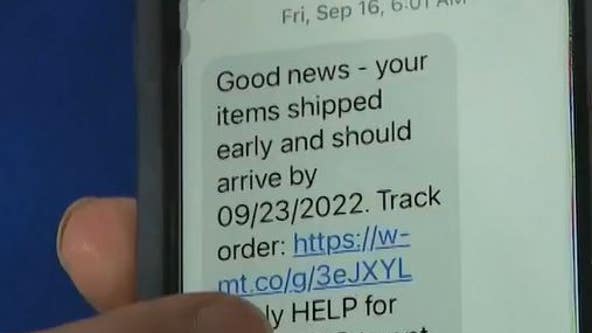 Scam text message poses as package delivery notification