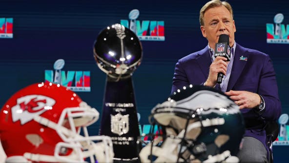Super Bowl LVII: NFL Commissioner Roger Goodell speaks in downtown Phoenix
