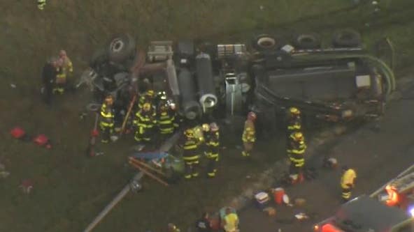 Overturned tractor trailer causing major delays on I-4 near theme parks