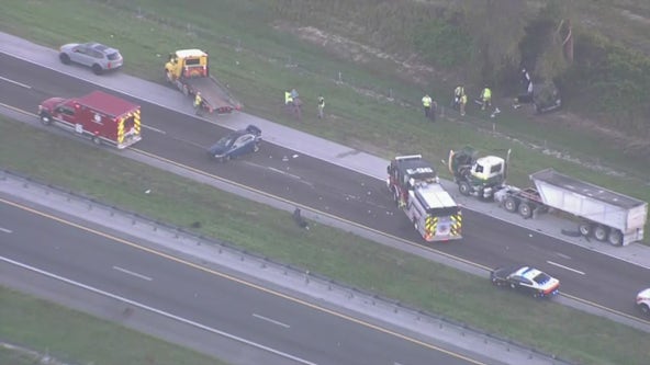 Crash shuts down several lanes of the Florida Turnpike in Lake County