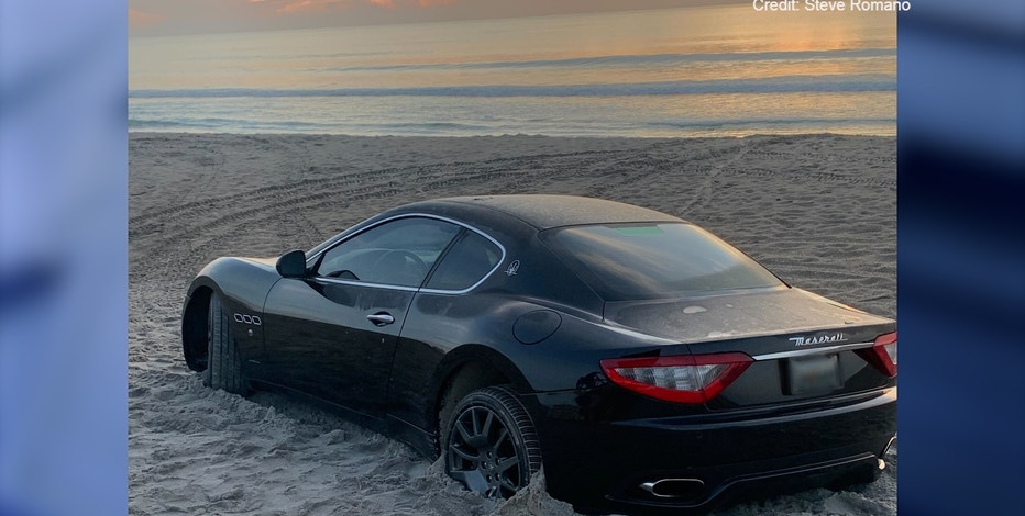 Maserati gets stuck on Florida beach after accused DUI driver flees officer at speeds near 90 mph: police