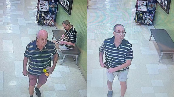 2 men wanted for stealing someone's wallet from bench at Publix in Deltona, deputies say