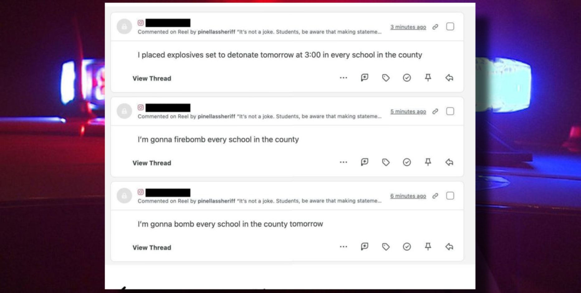 16-year-old Florida student arrested for threatening to 'firebomb every school in the county': deputies