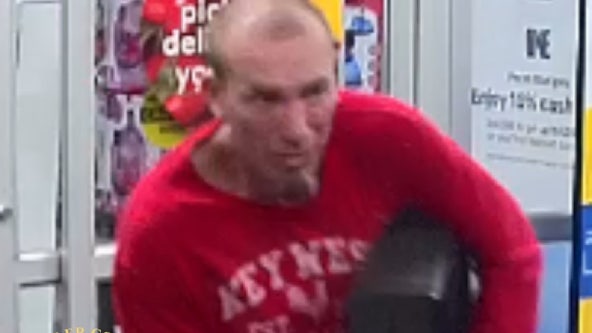 Florida deputies on the hunt for man accused of making off with entire cash register from Walmart