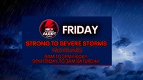 TIMELINE: Friday could bring potential for severe weather to parts of Central Florida