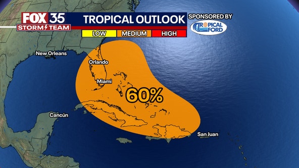 Tropical disturbance that could trek near Florida now has 60% chance for development: NHC