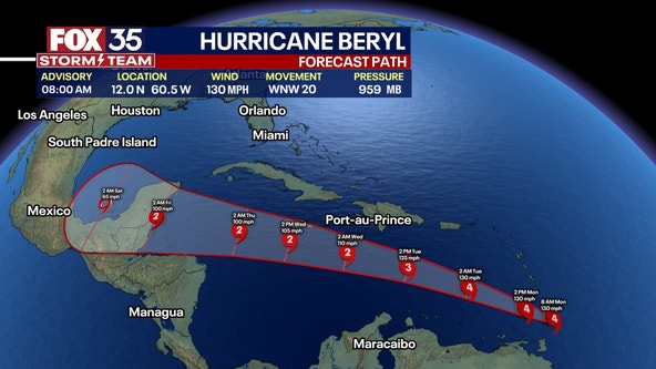 Hurricane Beryl path: Category 4 storm nears Caribbean with life-threatening winds, storm surge
