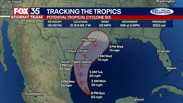 Potential Tropical Cyclone Six forms in Gulf of Mexico, expected to become tropical depression