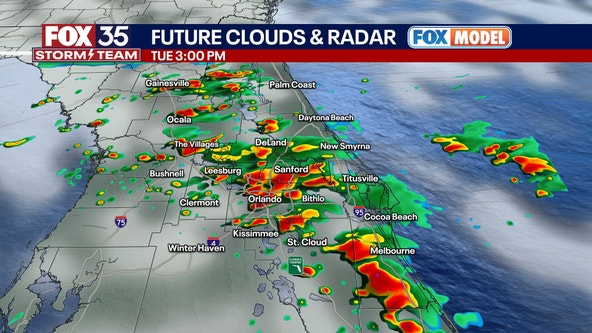 TIMELINE: Heavy downpours on tap for Tuesday in Central Florida | Here's when strong storms arrive