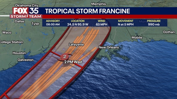 Francine likely to become hurricane on Tuesday as NHC watches 2 other disturbances