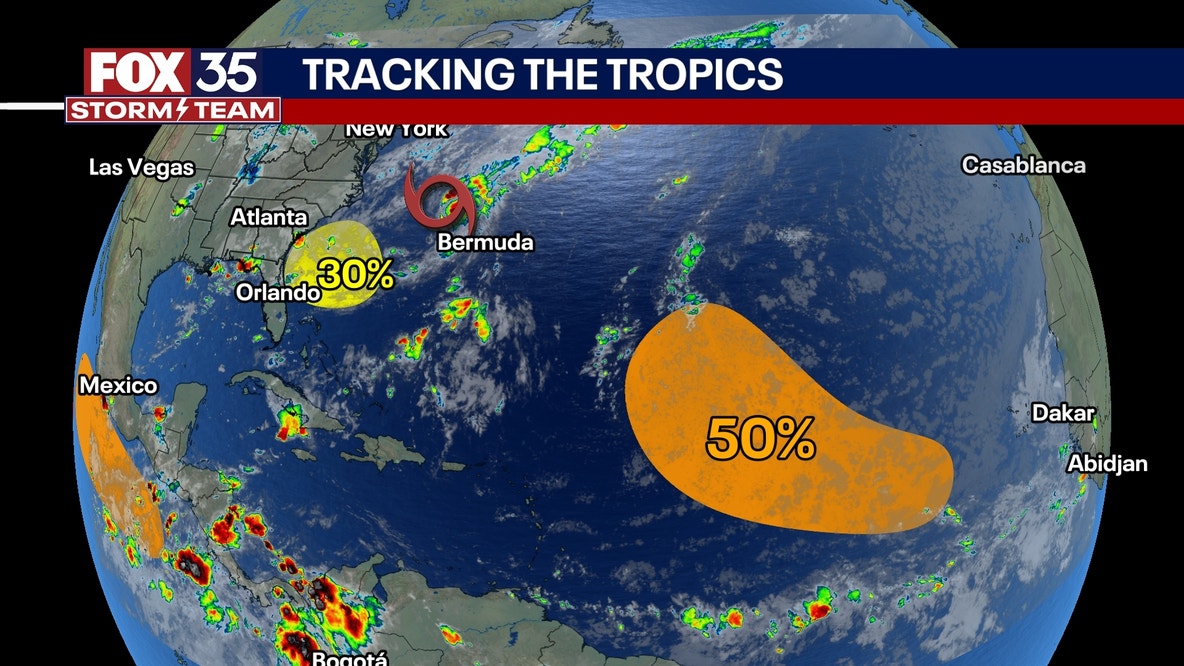Tropical Storm Dexter forms over Atlantic; NHC watching 2 other disturbances for potential development